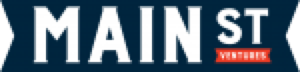Main St Ventures logo design in red, blue, and white.